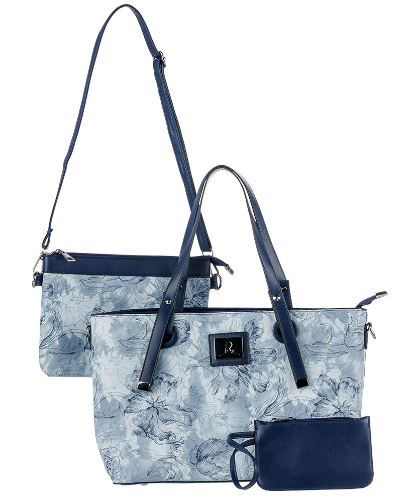 St. Jude Sapphire Blossom Tote Bag - 3 Piece Set